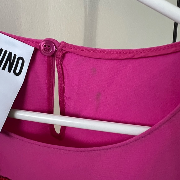 Moschino Pink Mini Dress w Floral Embroidery - Picture 6 of 12